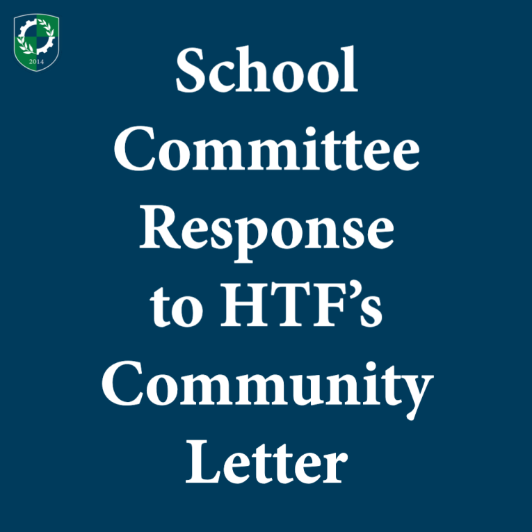 Réponse à la lettre communautaire de HTF